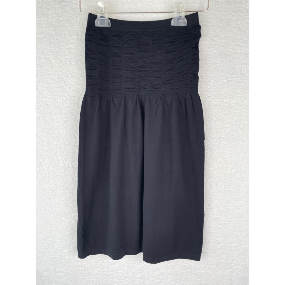 Zenana Outfitters Black Smocked‎ Tube Dress Midi Skirt One Size Strapless